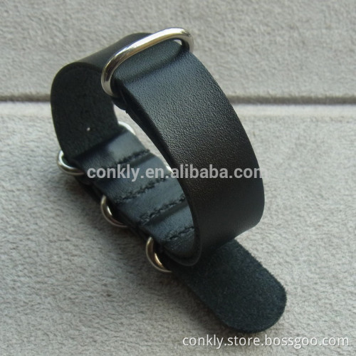 black leathe watch straps factory